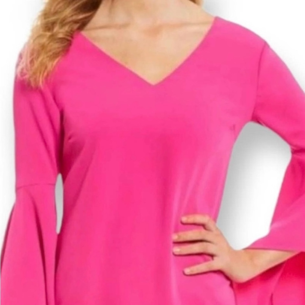 Trina Turk Women’s Designer Fusia Shift Dress W/ Bell Sleeves-XS NWT